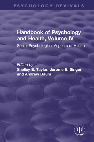 Produktbild: Handbook of Psychology and Health, Volume IV