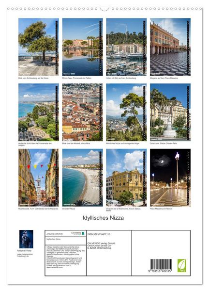 Produktbild: Idyllisches Nizza (hochwertiger Premium Wandkalender 2026 DIN A2 hoch), Kunstdruck in Hochglanz