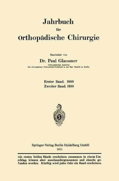 Produktbild: Jahrbuch f&uuml;r orthop&auml;dische Chirurgie
