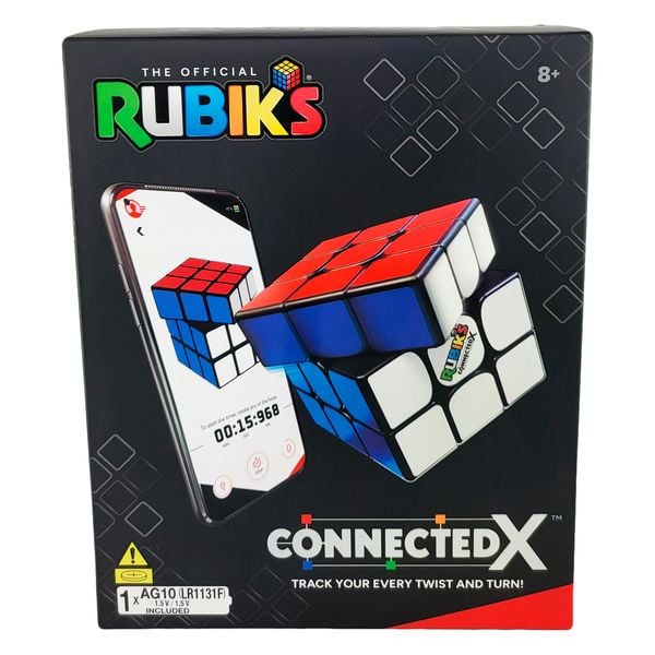 Rubik's Zauberwürfel ConnectedX, klassischer 3x3-Würfel mit Bluetooth-Funktion, Knobelaufgabe, herausforderndes Denkspie