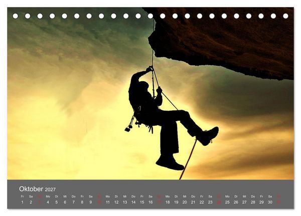Produktbild: Bergsteigen - Extremsport am Limit (Tischkalender 2027 DIN A5 quer), CALVENDO Monatskalender