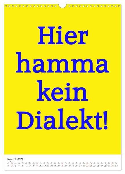 Produktbild: Spr&uuml;che aus&acute;m Pott (Wandkalender 2026 DIN A3 hoch), CALVENDO Monatskalender
