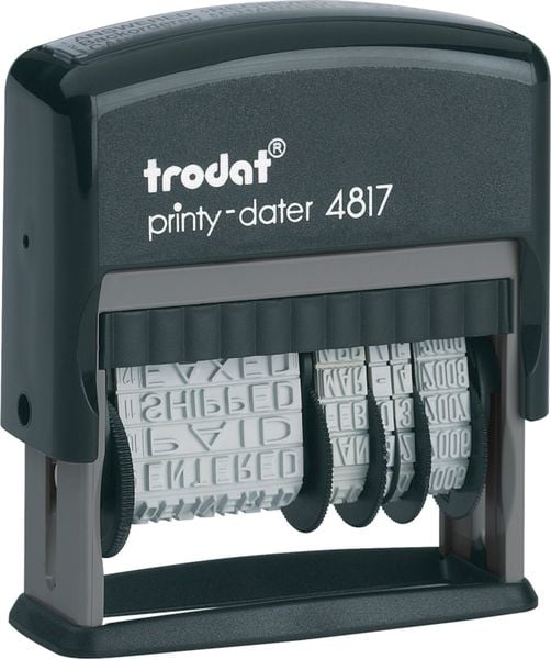 Produktbild: Trodat 4817 Wortbandstempel Schwarz 46 x 4mm (B x H)