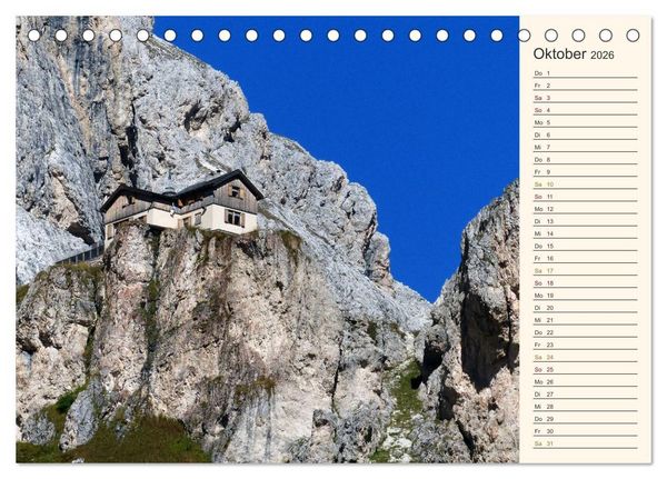 Produktbild: Weltnaturerbe DOLOMITEN (Tischkalender 2026 DIN A5 quer), CALVENDO Monatskalender