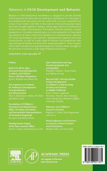 Produktbild: Advances in Child Development and Behavior