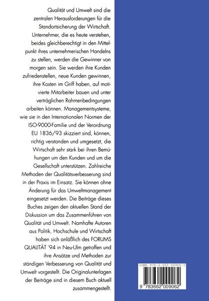Produktbild: Management von Qualit&auml;t und Umwelt