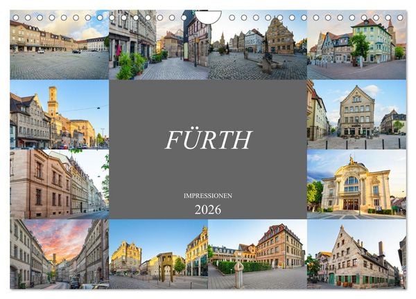 Produktbild: F&uuml;rth Impressionen (Wandkalender 2026 DIN A4 quer), CALVENDO Monatskalender