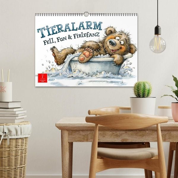 Produktbild: Tieralarm - Fell, Fun & Firlefanz (Wandkalender 2027 DIN A3 quer), CALVENDO Monatskalender