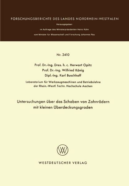Produktbild: Untersuchungen &uuml;ber das Schaben von Zahnr&auml;dern mit kleinen &Uuml;berdeckungsgraden