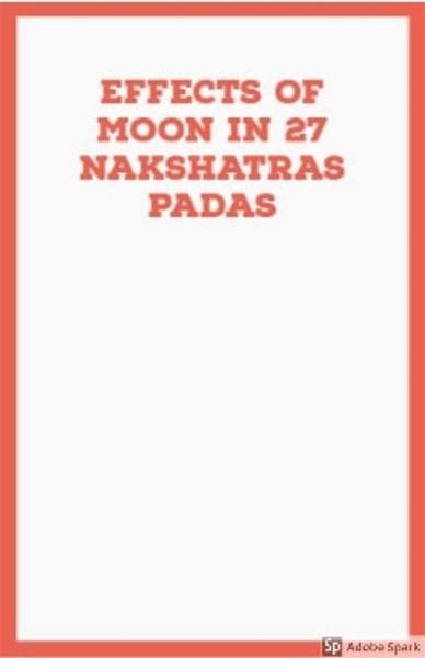 Produktbild: Effects of Moon in 27 Nakshatra Padas