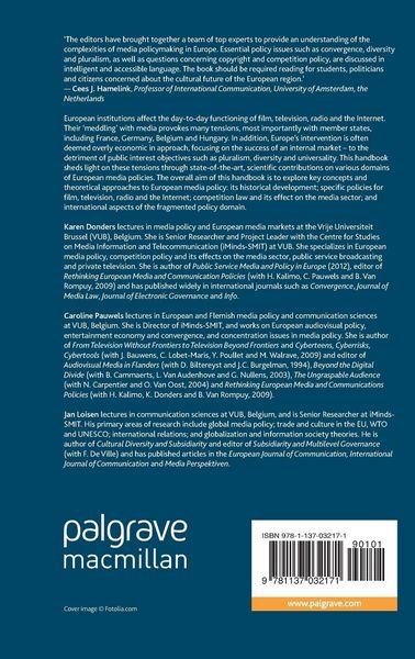 Produktbild: The Palgrave Handbook of European Media Policy