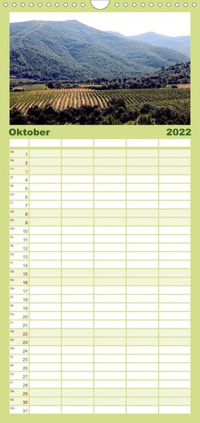 Produktbild: Familienplaner Zisterzienserroute in Katalonien (Wandkalender 2022 , 21 cm x 45 cm, hoch)