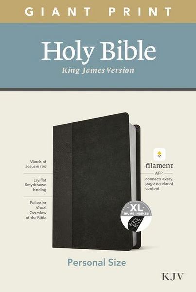 Produktbild: KJV Personal Size Giant Print Bible, Filament Enabled Edition (Leatherlike, Black/Onyx, Indexed)