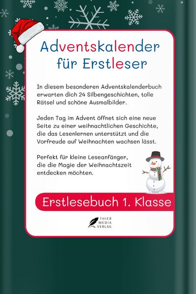 Produktbild: Silbenbuch 1. Klasse - Adventskalender f&uuml;r Erstleser