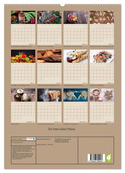 Produktbild: Ein total s&uuml;&szlig;er Planer (hochwertiger Premium Wandkalender 2026 DIN A2 hoch), Kunstdruck in Hochglanz