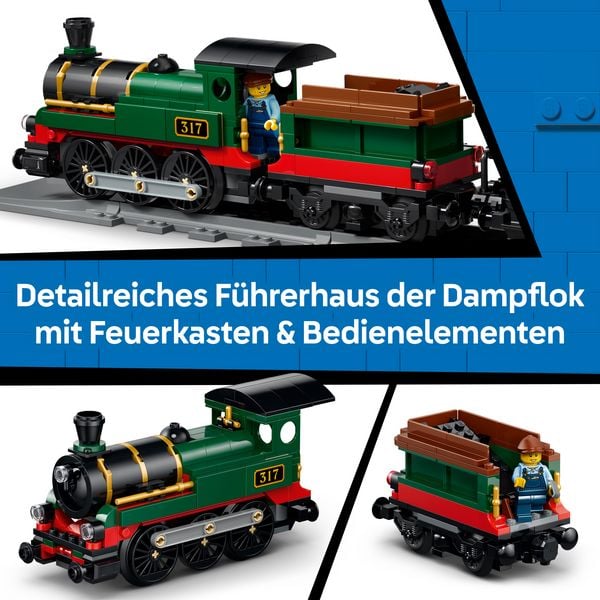 Produktbild: LEGO City 60511 Klassischer Dampfzug, Bauset mit Spielzeugzug f&uuml;r Kinder ab 7 Jahren