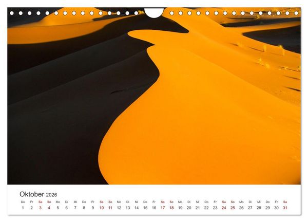 Produktbild: Sahara - Die gr&ouml;&szlig;te Trockenw&uuml;ste der Welt. (Wandkalender 2026 DIN A4 quer), CALVENDO Monatskalender