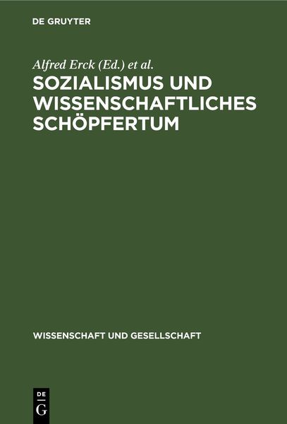 Produktbild: Sozialismus und wissenschaftliches Sch&ouml;pfertum