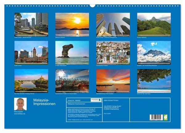 Produktbild: Malaysia-Impressionen (Wandkalender 2026 DIN A2 quer), CALVENDO Monatskalender