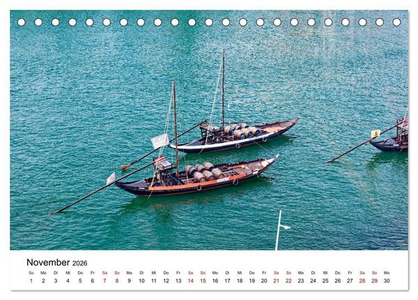 Produktbild: Porto und Gaia - Ausblicke und Einsichten (Tischkalender 2026 DIN A5 quer), CALVENDO Monatskalender
