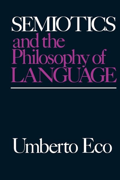 Produktbild: Semiotics and the Philosophy of Language