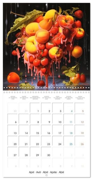 Produktbild: Splash fruit&eacute; (Calendrier mural carr&eacute; 2026 30x30 cm) Calendrier double avec une page pour vos prises de notes