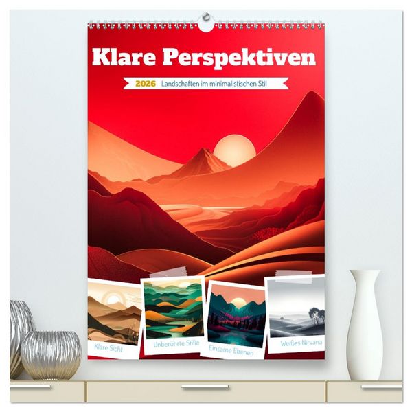 Produktbild: Klare Perspektiven (hochwertiger Premium Wandkalender 2026 DIN A2 hoch), Kunstdruck in Hochglanz