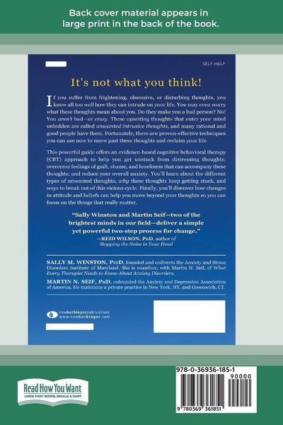 Produktbild: Overcoming Unwanted Intrusive Thoughts (16pt Large Print Edition)