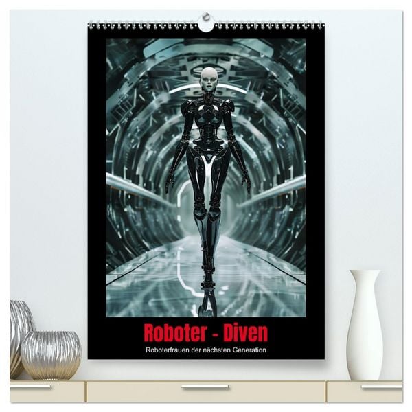 Produktbild: Roboter - Diven (hochwertiger Premium Wandkalender 2026 DIN A2 hoch), Kunstdruck in Hochglanz