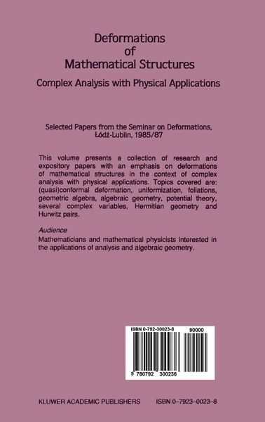 Produktbild: Deformations of Mathematical Structures