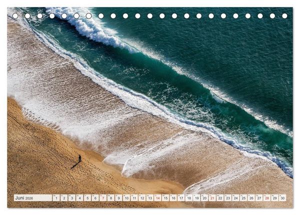 Produktbild: WASSERBERGE - Die Riesenwellen von Nazar&eacute; (Tischkalender 2026 DIN A5 quer), CALVENDO Monatskalender