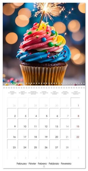 Produktbild: Birthday feelings - Your year full of AI birthdays (Wall Calendar 2026 12 &times; 12 Inch) CALVENDO 12 Month Wall Calendar