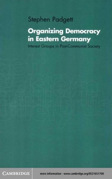 Produktbild: Organizing Democracy in Eastern Germany