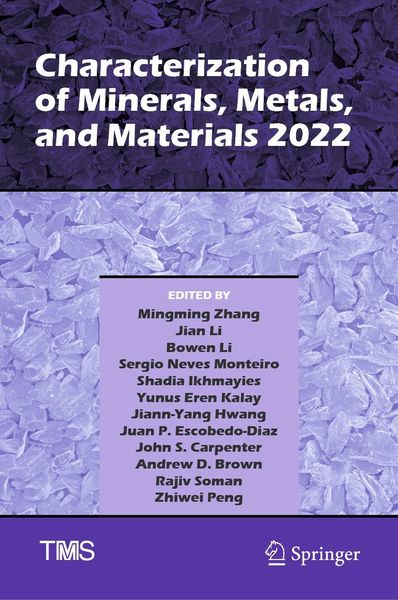 Produktbild: Characterization of Minerals, Metals, and Materials 2022