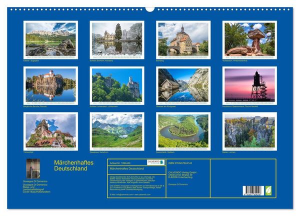 Produktbild: M&auml;rchenhaftes Deutschland (Wandkalender 2026 DIN A2 quer), CALVENDO Monatskalender