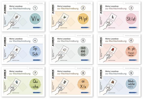 Produktbild: Meine Lesedosen 1-9 zur Rechtschreibung