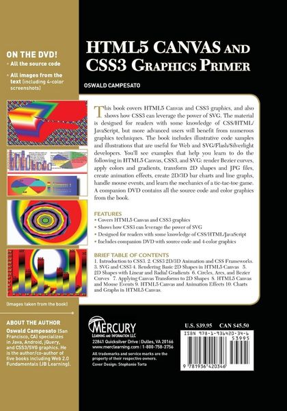 Produktbild: HTML5 Canvas and CSS3 Graphics Primer