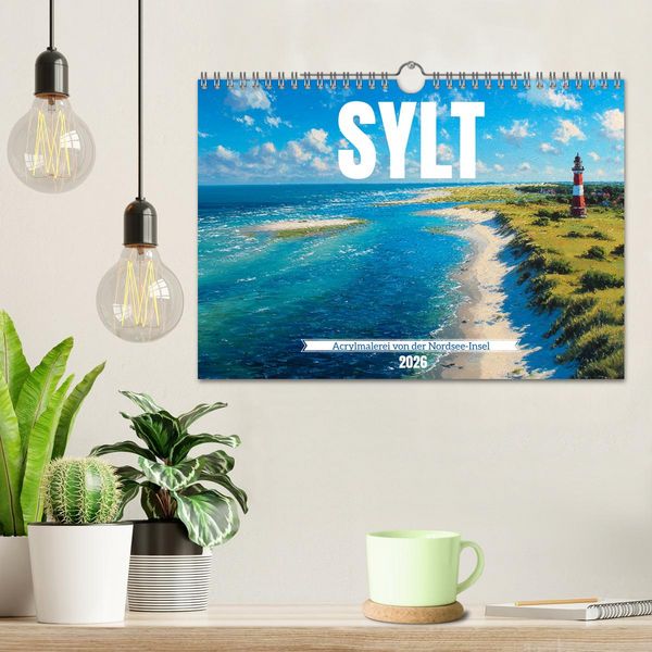 Produktbild: Sylt - Acrylmalerei von der Nordsee-Insel (Wandkalender 2026 DIN A4 quer), CALVENDO Monatskalender
