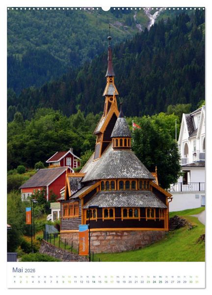 Produktbild: Norwegen - Unterwegs im Fjordland (hochwertiger Premium Wandkalender 2026 DIN A2 hoch), Kunstdruck in Hochglanz