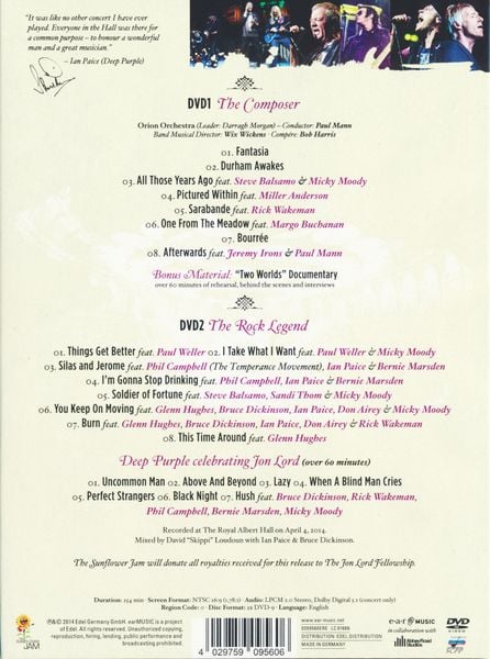 Produktbild: Jon Lord, Deep Purple & Friends - Celebrating Jon Lord [2 DVDs]