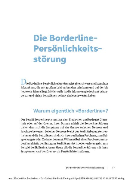 Produktbild: Borderline - Das Selbsthilfe-Buch f&uuml;r Angeh&ouml;rige