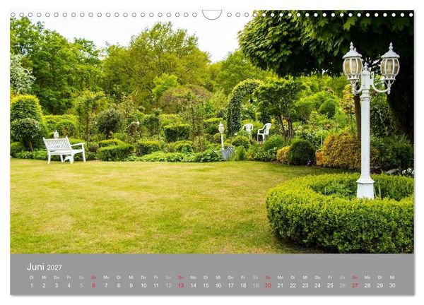 Produktbild: Romantische Garten-Paradiese (Wandkalender 2027 DIN A3 quer), CALVENDO Monatskalender