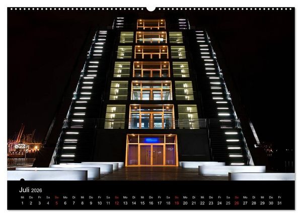 Produktbild: Hamburgs N&auml;chte (Wandkalender 2026 DIN A2 quer), CALVENDO Monatskalender