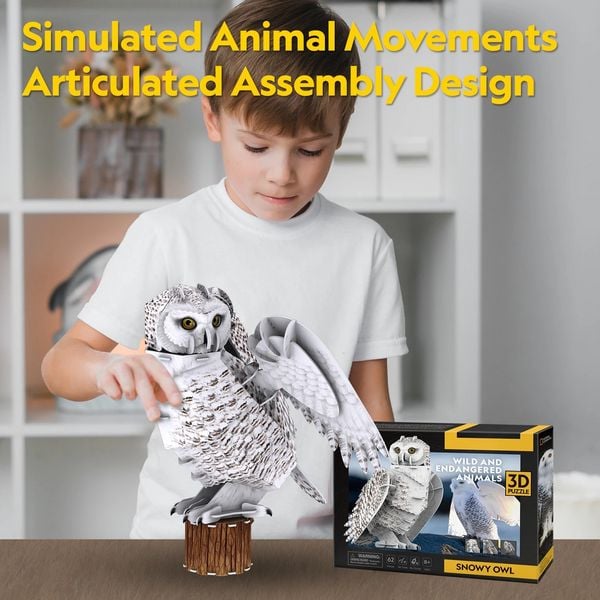 Produktbild: CUBICFUN - 3D Puzzle Schneeeule 32 Teile