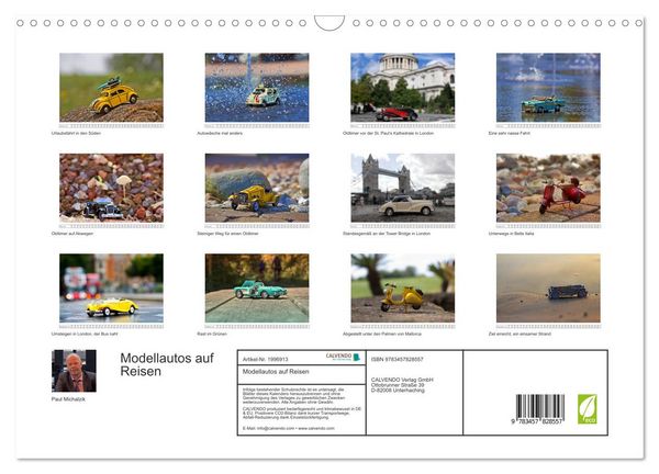 Produktbild: Modellautos auf Reisen (Wandkalender 2026 DIN A3 quer), CALVENDO Monatskalender