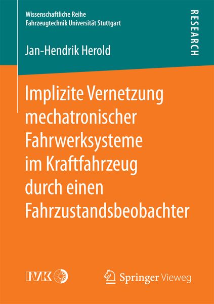 Produktbild: Implizite Vernetzung mechatronischer Fahrwerksysteme im Kraftfahrzeug durch einen Fahrzustandsbeobachter