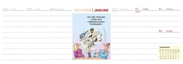 Produktbild: Uli Stein Wochenplaner 2027: Tischkalender