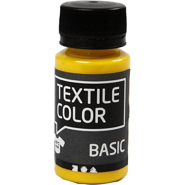 Creativ Company Textilfarbe, Primärgelb, 50 ml, 1 Fläschchen