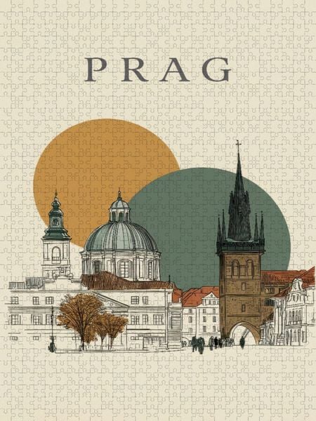 Produktbild: CALVENDO Puzzle Prag | 1000 Teile Lege-Gr&ouml;&szlig;e 64x48cm Foto-Puzzle f&uuml;r gl&uuml;ckliche Stunden