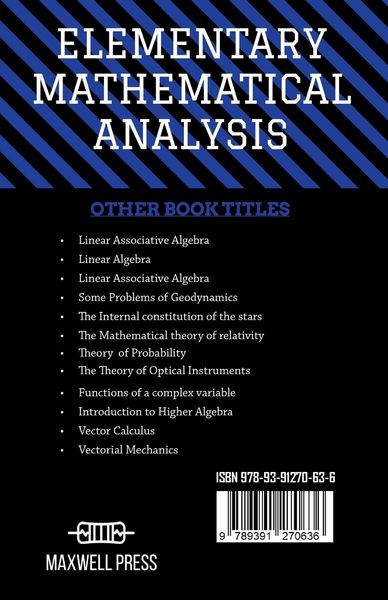 Produktbild: Elementary Mathematical Analysis